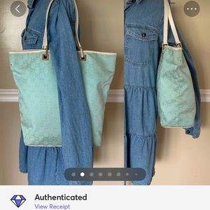 GUCCI Blue Monogram Bag